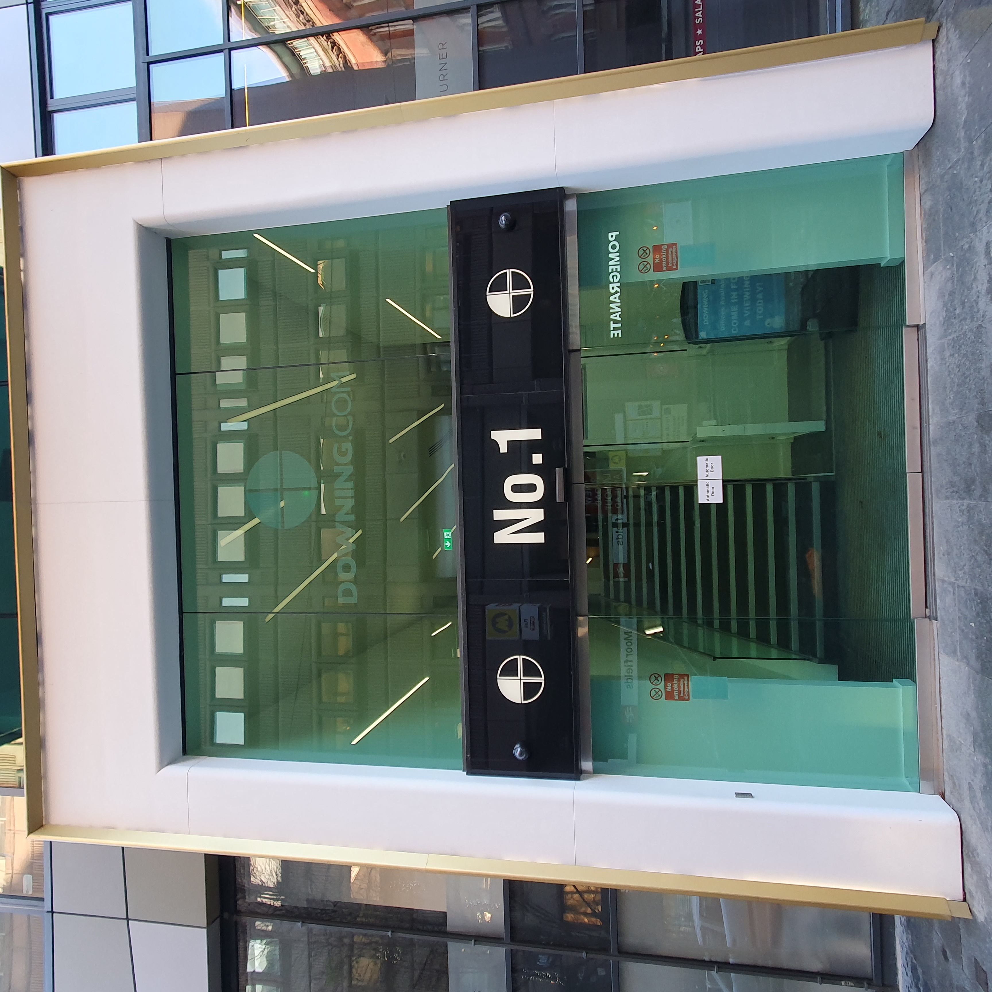 Image of the entrance to No. 1 Old Hall Street.